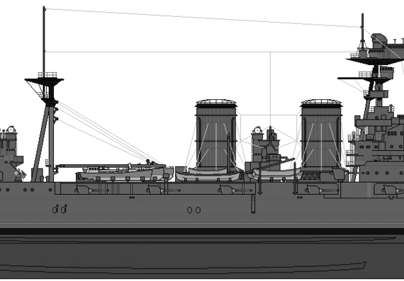 HMS Hood (1921) - drawings, dimensions, pictures