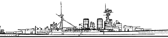 Корабль HMS Hood (1940) - чертежи, габариты, рисунки