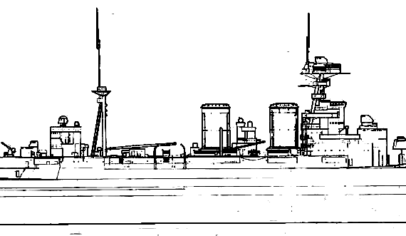 Корабль HMS Hood (Battlecruiser) (1940) - чертежи, габариты, рисунки
