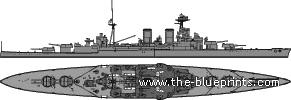 Крейсер HMS Hood (Battlecruiser) (1942) - чертежи, габариты, рисунки