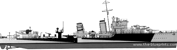 Корабль HMS Hotspur (Destroyer) (1941) - чертежи, габариты, рисунки