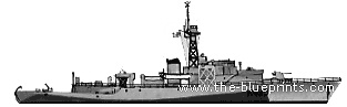 Корабль HMS Hurst Castle (Corvette) - чертежи, габариты, рисунки