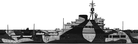 Авианосец HMS Illustrious (1941) - чертежи, габариты, рисунки