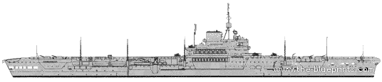Корабль HMS Illustrious (Aircraft Carrier) (1937) - чертежи, габариты, рисунки