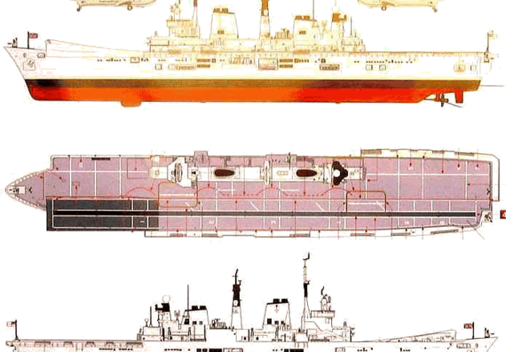 Корабль HMS Illustrious (Aircraft Carrier) (2003) - чертежи, габариты, рисунки