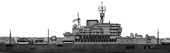 Авианосец HMS Indefatigable (1945) - чертежи, габариты, рисунки