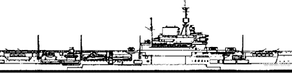 Корабль HMS Indomitable (Aircraft Carrier) - чертежи, габариты, рисунки