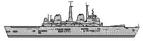 Корабль HMS Invincible - чертежи, габариты, рисунки