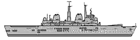 Авианосец HMS Invincible (Aircraft Carrier) - чертежи, габариты, рисунки