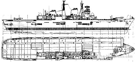 Корабль HMS Invincible R05 (Aircraft Carrier) (1992) - чертежи, габариты, рисунки