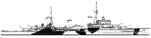 Боевой корабль HMS Jamaica (1942) - чертежи, габариты, рисунки