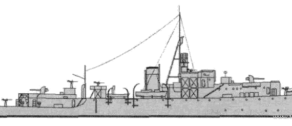 Корабль HMS Jed K235 (Frigate) (1944) - чертежи, габариты, рисунки