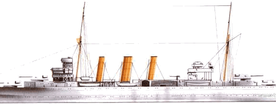Корабль HMS Kent (Heavy Cruiser) (1928) - чертежи, габариты, рисунки