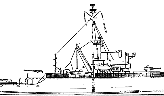 HMS Kilchrenan Z04 (Corvette) (1943) - drawings, dimensions, pictures