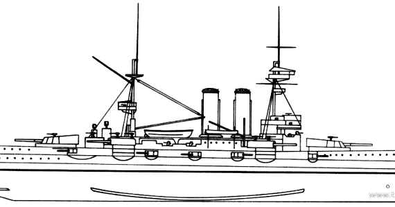 Корабль HMS King Edward VII (Battleship) (1906) - чертежи, габариты, рисунки