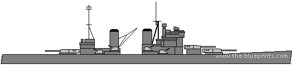 Боевой корабль HMS King George V (Battleship) - чертежи, габариты, рисунки
