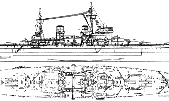 HMS King George V (Battleship) (1940) - drawings, dimensions, pictures