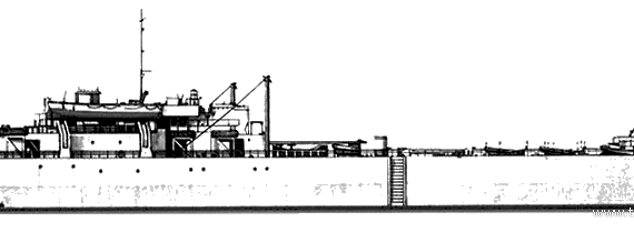 Корабль HMS LST 3009 (Landing Ship Tank) - чертежи, габариты, рисунки