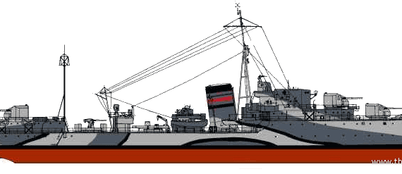 Корабль HMS Laforey G99 (Destroyer) - чертежи, габариты, рисунки