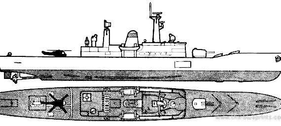 HMS Leander F109 (Frigate) - drawings, dimensions, figures