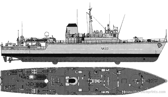 Боевой корабль HMS Ledbury - чертежи, габариты, рисунки