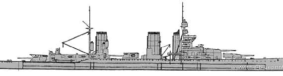HMS Lion (Battlecruiser) (1918) - drawings, dimensions, pictures