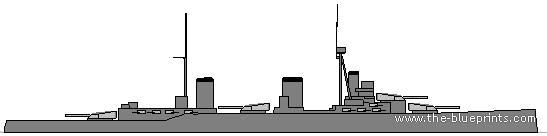 Боевой корабль HMS Lion (Battleship) - чертежи, габариты, рисунки