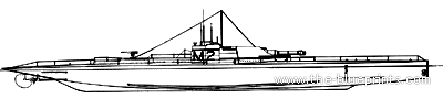 Ship HMS M2 (Submarine) (1919) - drawings, dimensions, figures