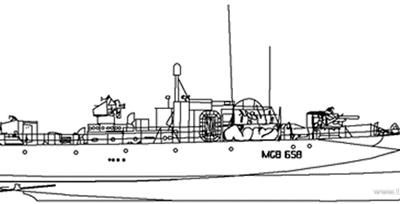 Корабль HMS MGB 658 (Motor Gun Boat) - чертежи, габариты, рисунки