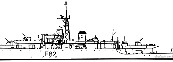 Корабль HMS Magpie (Frigate) (1954) - чертежи, габариты, рисунки