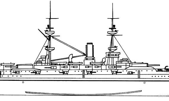 Корабль HMS Majestic (Battleship) (1914) - чертежи, габариты, рисунки