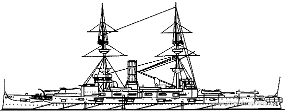 Корабль HMS Majestics (Battleship) (1909) - чертежи, габариты, рисунки