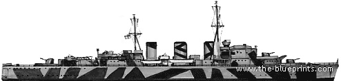 Корабль HMS Manxman (Minelayer) (1941) - чертежи, габариты, рисунки