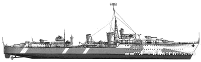 Корабль HMS Maori G24 (Destroyer) - чертежи, габариты, рисунки