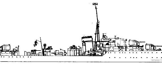 Корабль HMS Marne G44 (Destroyer) - чертежи, габариты, рисунки
