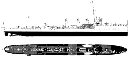Эсминец HMS Mary Rose (Destroyer) (1916) - чертежи, габариты, рисунки