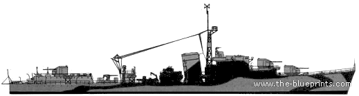 Корабль HMS Milne (Destroyer) (1943) - чертежи, габариты, рисунки