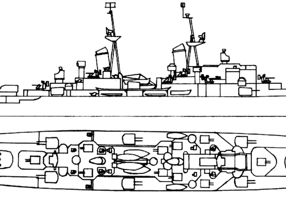 Корабль HMS Minotaur - чертежи, габариты, рисунки
