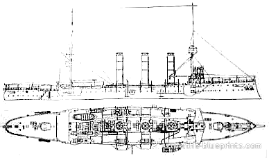Корабль HMS Monmouth (Cruiser) (1903) - чертежи, габариты, рисунки