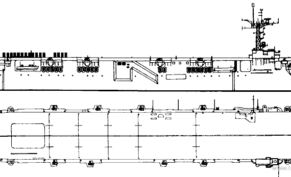 HMS Nairana (Escort Carrier) (1944) - drawings, dimensions, pictures