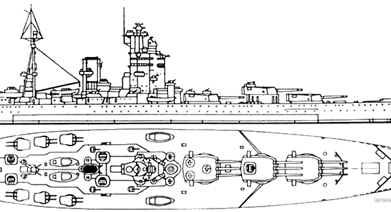 Warship HMS Nelson (1941) - drawings, dimensions, pictures