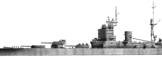 Корабль HMS Nelson (Battleship) - чертежи, габариты, рисунки