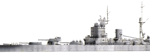 Корабль HMS Nelson (Battleship) (1927) - чертежи, габариты, рисунки