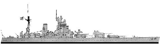 Боевой корабль HMS Nelson (Battleship) (1941) - чертежи, габариты, рисунки
