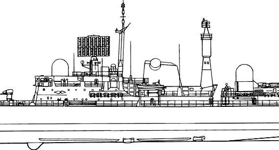 Корабль HMS Newcastle D87 Newcastle (Destroyer) - чертежи, габариты, рисунки
