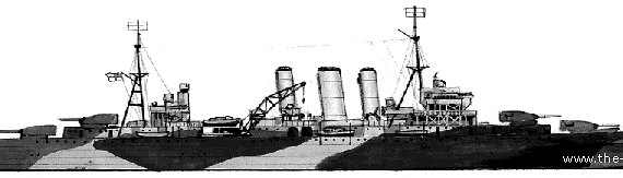 Крейсер HMS Norfolk (1941) - чертежи, габариты, рисунки