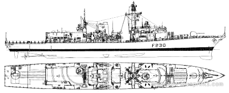 Корабль HMS Norfolk F230 (Frigate) (1990) - чертежи, габариты, рисунки