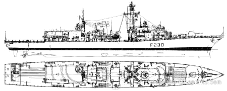 Корабль HMS Norfolk F230 (Frigate) (1999) - чертежи, габариты, рисунки