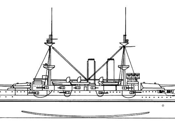 Боевой корабль HMS Ocean (Battleship) (1914) - чертежи, габариты, рисунки