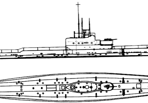 Подводная лодка HMS Odin 1939 (O -class submarine) - чертежи, габариты, рисунки